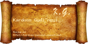 Kardoss Gyöngyi névjegykártya